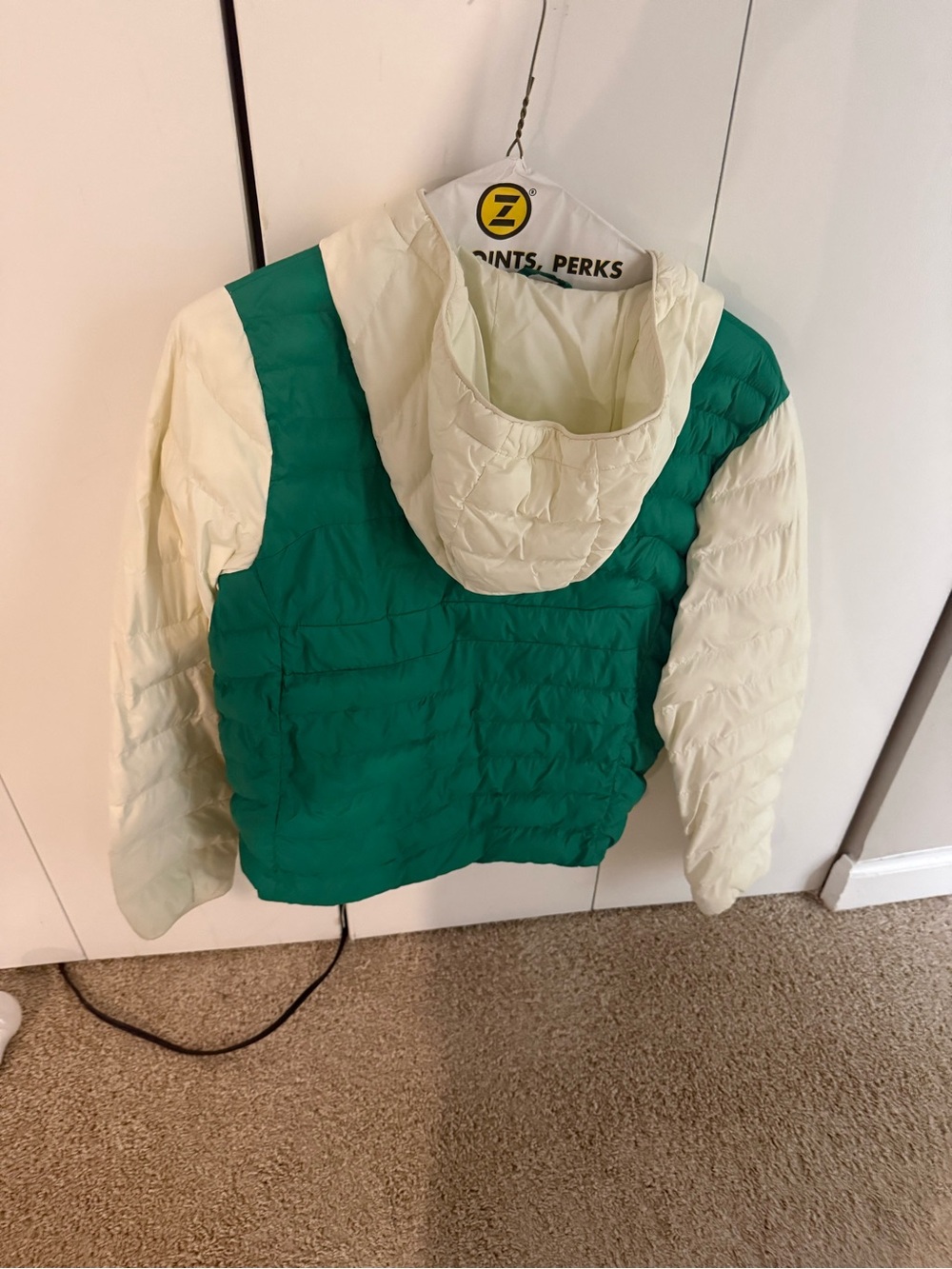 Polo by Ralph Lauren Green and Cream Kids Puffer Jacket